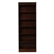Pemberly Row Jr Executive 84 Inch Bookcase with Adjustable Shelves in Cognac