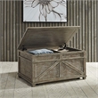Pemberly Row 3 Piece Trunk Cocktail and End Table Set with Storage in Brown