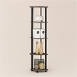 Pemberly Row 5-Tier Corner Display Rack Shelving Unit in Grey Oak