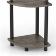 Pemberly Row 5-Tier Corner Display Rack Shelving Unit in Grey Oak
