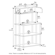 Pemberly Row 5-Tier Printer Stand with Shelf Cabinet in Dark Americano