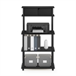 Pemberly Row 5-Tier Printer Stand with Shelf Cabinet in Dark Americano