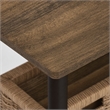 Pemberly Row 2-Tier Open Shelf Toolless Square Nightstand in Walnut