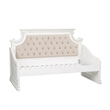 Pemberly Row White Twin Daybed with Framed End Panels and Scrolled Cap Rail