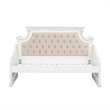 Pemberly Row White Twin Daybed with Framed End Panels and Scrolled Cap Rail