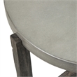 Pemberly Row Dark Brown End Table with Concrete Composite Tops and Shaped Legs