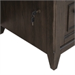 Pemberly Row Jr Executive Credenza in Rubberwood Saddle Brown Finish