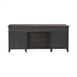 Pemberly Row Jr Executive Credenza in Rubberwood Saddle Brown Finish