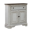 Pemberly Row Accent Cabinet with Rounded Pilasters and Distressing in White