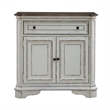 Pemberly Row Accent Cabinet with Rounded Pilasters and Distressing in White