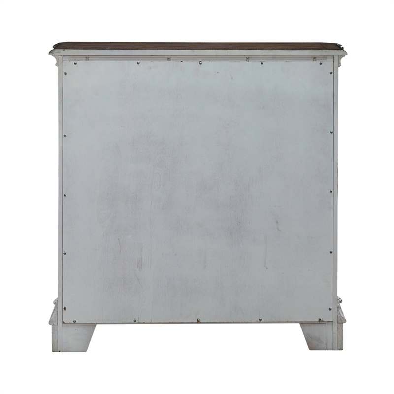 Pemberly Row Accent Cabinet with Rounded Pilasters and Distressing in White