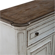Pemberly Row Accent Cabinet with Rounded Pilasters and Distressing in White