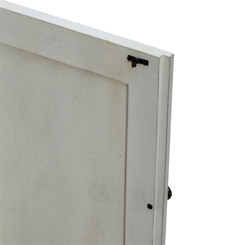 Pemberly Row Accent Cabinet with Rounded Pilasters and Distressing in White