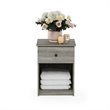 Pemberly Row Engineered Wood Nightstand Set of 2 in French Oak Gray