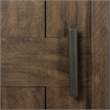 Pemberly Row Dark Gray Sliding Door Chest with Dovetail Construction
