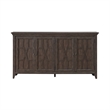 Pemberly Row Hall Buffet with Chippendale Fretwork in Saddle Brown