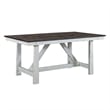 Pemberly Row 5 Pc Trestle Table Set in White Wood Finish