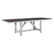 Pemberly Row 5 Pc Trestle Table Set in White Wood Finish