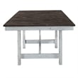 Pemberly Row 5 Pc Trestle Table Set in White Wood Finish