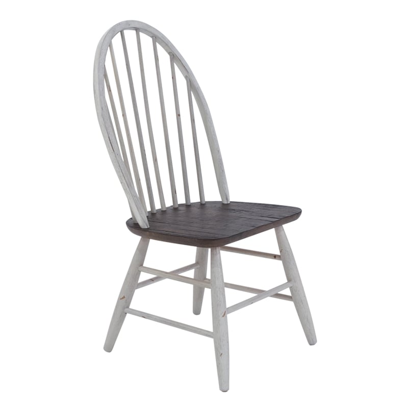 Pemberly Row 5 Pc Trestle Table Set in White Wood Finish