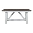 Pemberly Row 5 Pc Trestle Table Set in White Wood Finish