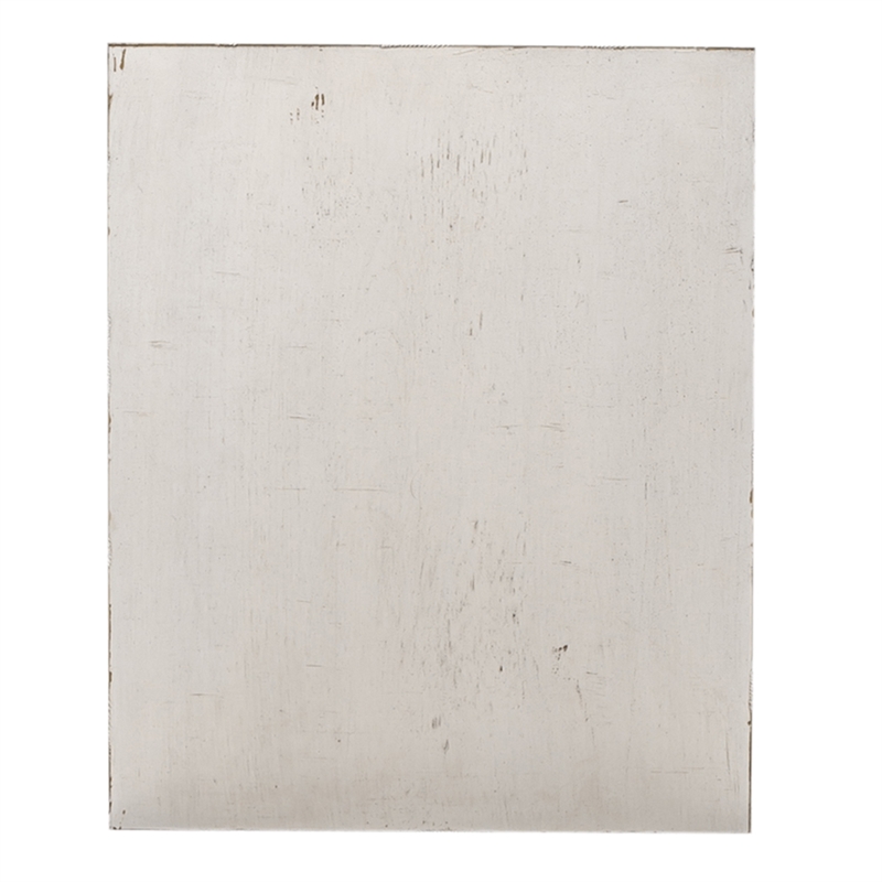 Pemberly Row White Drawer Chair Side Table with Dovetail Construction
