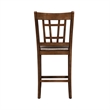 Pemberly Row Medium Brown 24 Inch Lattice Back Counter Chair Set of 2
