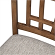 Pemberly Row Medium Brown 24 Inch Lattice Back Counter Chair Set of 2