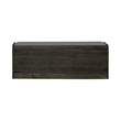 Pemberly Row Wood Wall Bench with Sea Grass Baskets in Peppercorn Espresso