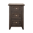 Pemberly Row Wood Chair Side Table with Beveled Edge in Peppercorn Espresso