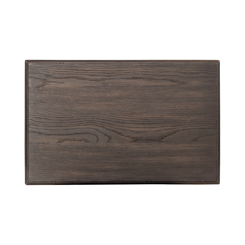 Pemberly Row Wood Chair Side Table with Beveled Edge in Peppercorn Espresso