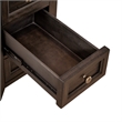 Pemberly Row Wood Chair Side Table with Beveled Edge in Peppercorn Espresso