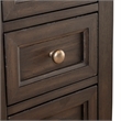 Pemberly Row Wood Chair Side Table with Beveled Edge in Peppercorn Espresso