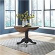 Pemberly Row 5-Piece Drop Leaf Dining Set in Wood Black and Honey Finish
