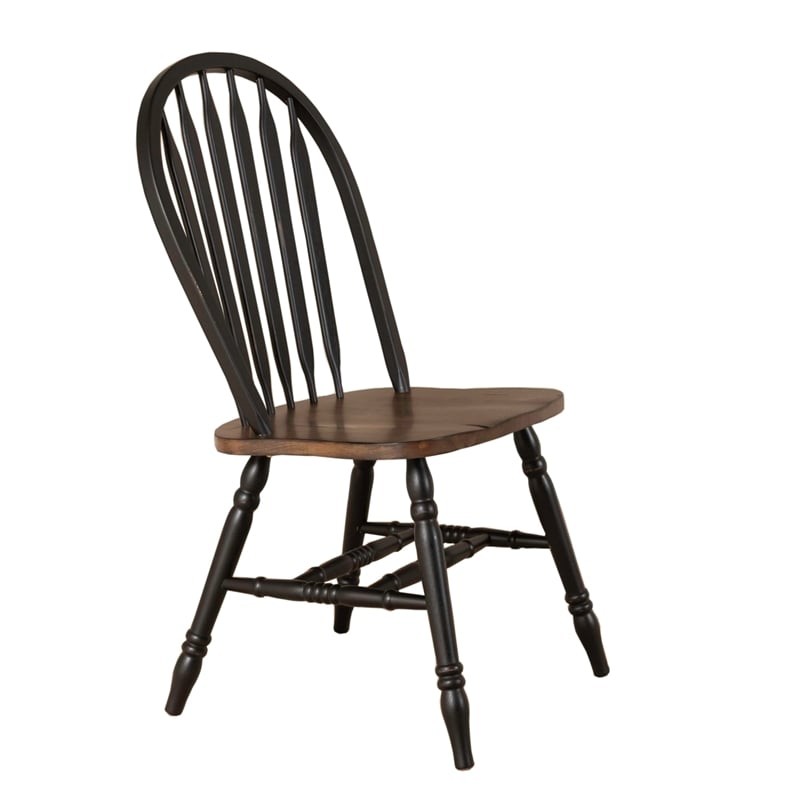 Pemberly Row 5-Piece Drop Leaf Dining Set in Wood Black and Honey Finish