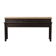 Pemberly Row Black 4 Piece Console Set with 3 Stools Bar Height Serving