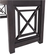 Pemberly Row Black 4 Piece Console Set with 3 Stools Bar Height Serving