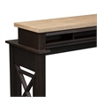 Pemberly Row Black 4 Piece Console Set with 3 Stools Bar Height Serving