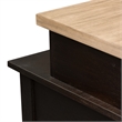 Pemberly Row Black 4 Piece Console Set with 3 Stools Bar Height Serving