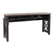 Pemberly Row Black 4 Piece Console Set with 3 Stools Bar Height Serving