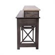 Pemberly Row Black 4 Piece Console Set with 3 Stools Bar Height Serving