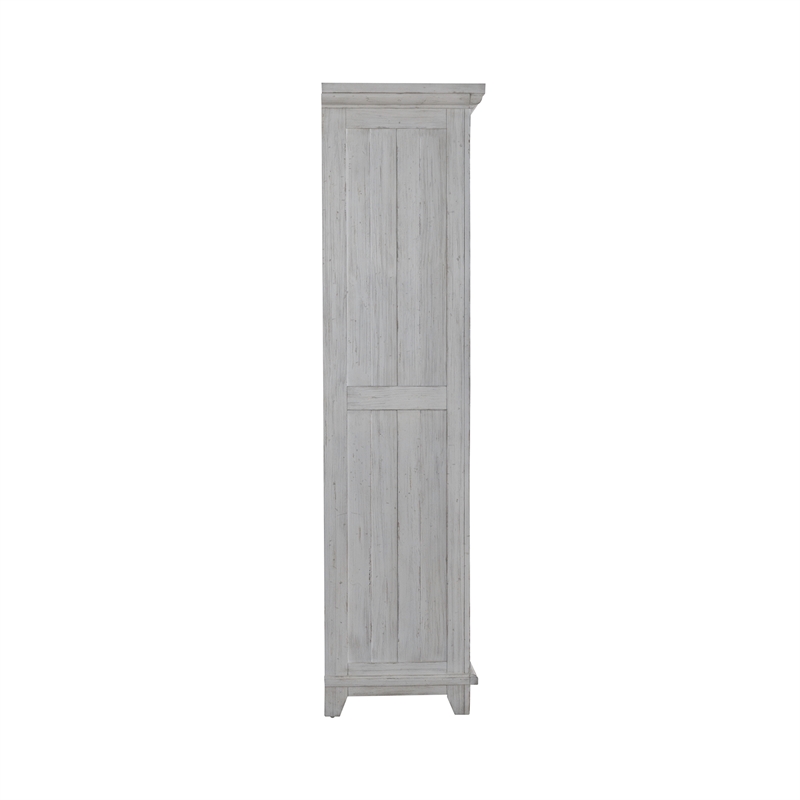 Pemberly Row Armoire with Shingle Accents and Soft Close Drawers in White