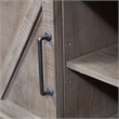 Pemberly Row Light Brown Sofa Table with 2 Sliding Doors and Dovetail