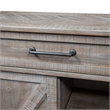 Pemberly Row Light Brown Sofa Table with 2 Sliding Doors and Dovetail