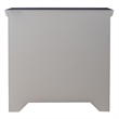 Pemberly Row 2 Door Accent Cabinet in White/Gray with Mirrored Glass