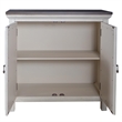Pemberly Row 2 Door Accent Cabinet in White/Gray with Mirrored Glass