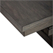 Pemberly Row Trestle Table Set with Double Pedestals in Havana Brown