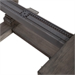 Pemberly Row Trestle Table Set with Double Pedestals in Havana Brown