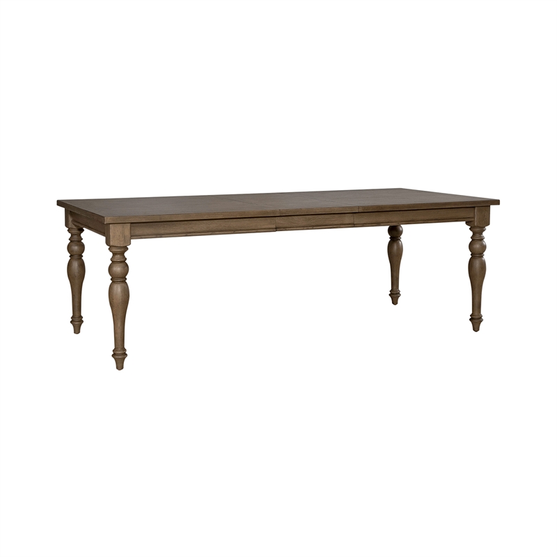Pemberly Row Farmhouse 5 Piece Leg Table Set with Tufted Back Chairs