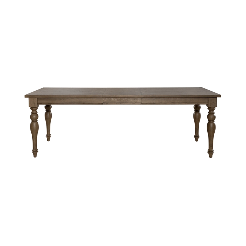 Pemberly Row Farmhouse 5 Piece Leg Table Set with Tufted Back Chairs
